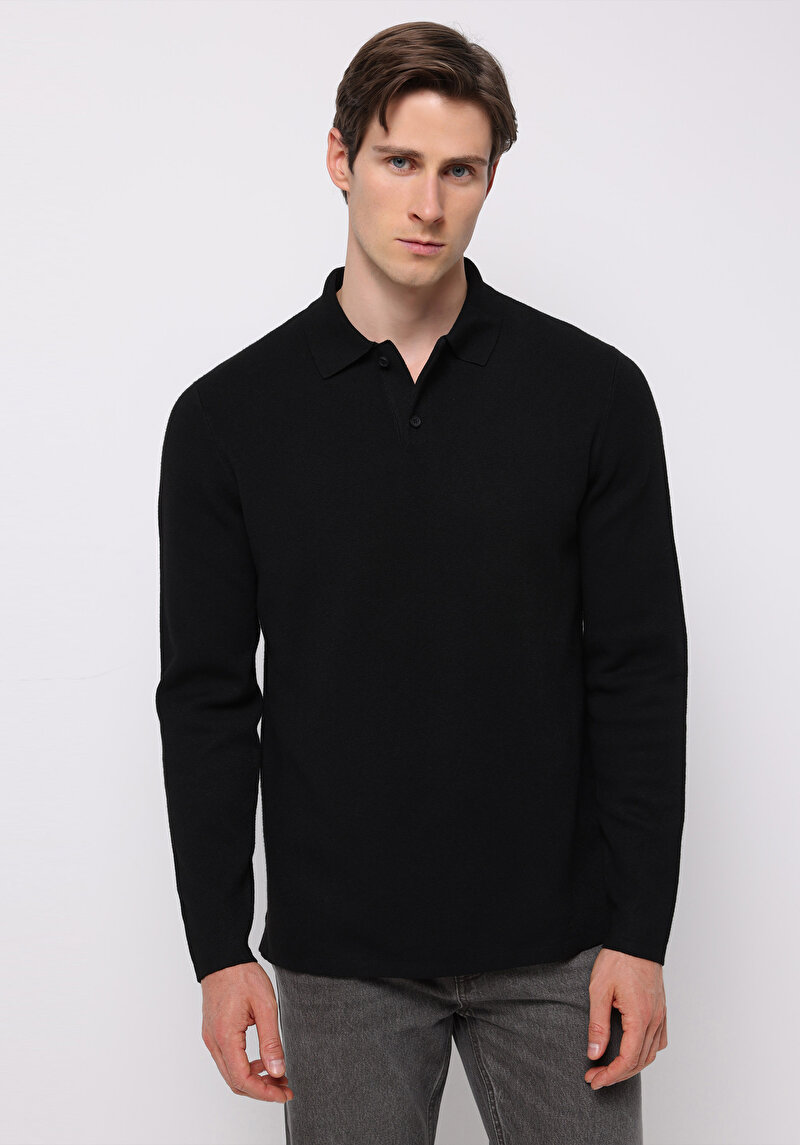 Imagine a Pulover De Barbati Negru Regular Fit  Cl1076234