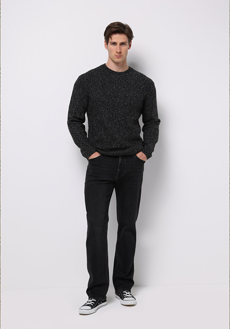 Imagine a Pulover De Barbati Negru Regular Fit Cl1076368