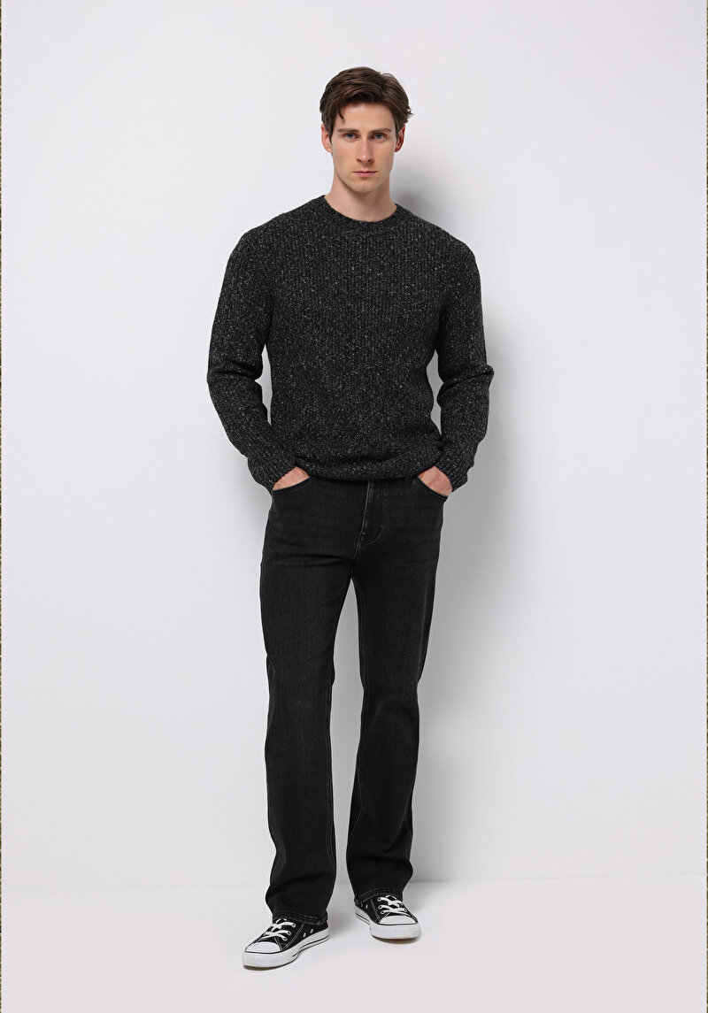 Imagine a Pulover De Barbati Negru Regular Fit Cl1076368