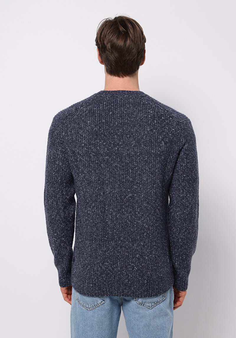 Imagine a Pulover De Barbati Albastru Marin Regular Fit Cl1076368
