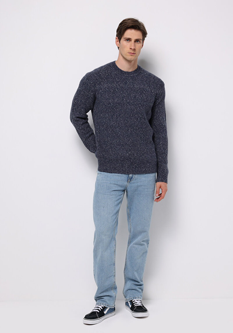 Imagine a Pulover De Barbati Albastru Marin Regular Fit Cl1076368