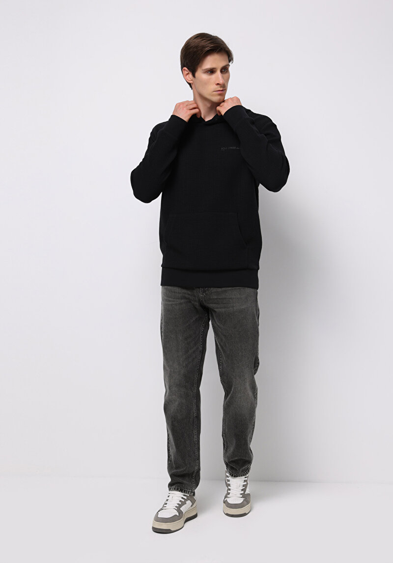 Afișați detalii pentru Hanorac / Bluza De Barbati Negru Comfort Fit  Cl1076481