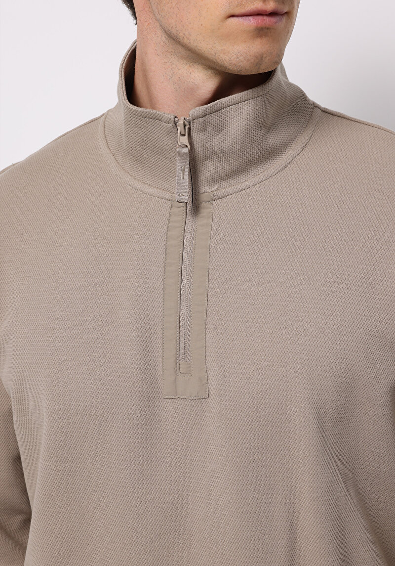 Imagine a Hanorac / Bluza De Barbati Bej Comfort Fit Cl1076495