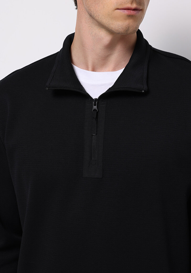 Imagine a Hanorac / Bluza De Barbati Negru Comfort Fit Cl1076495