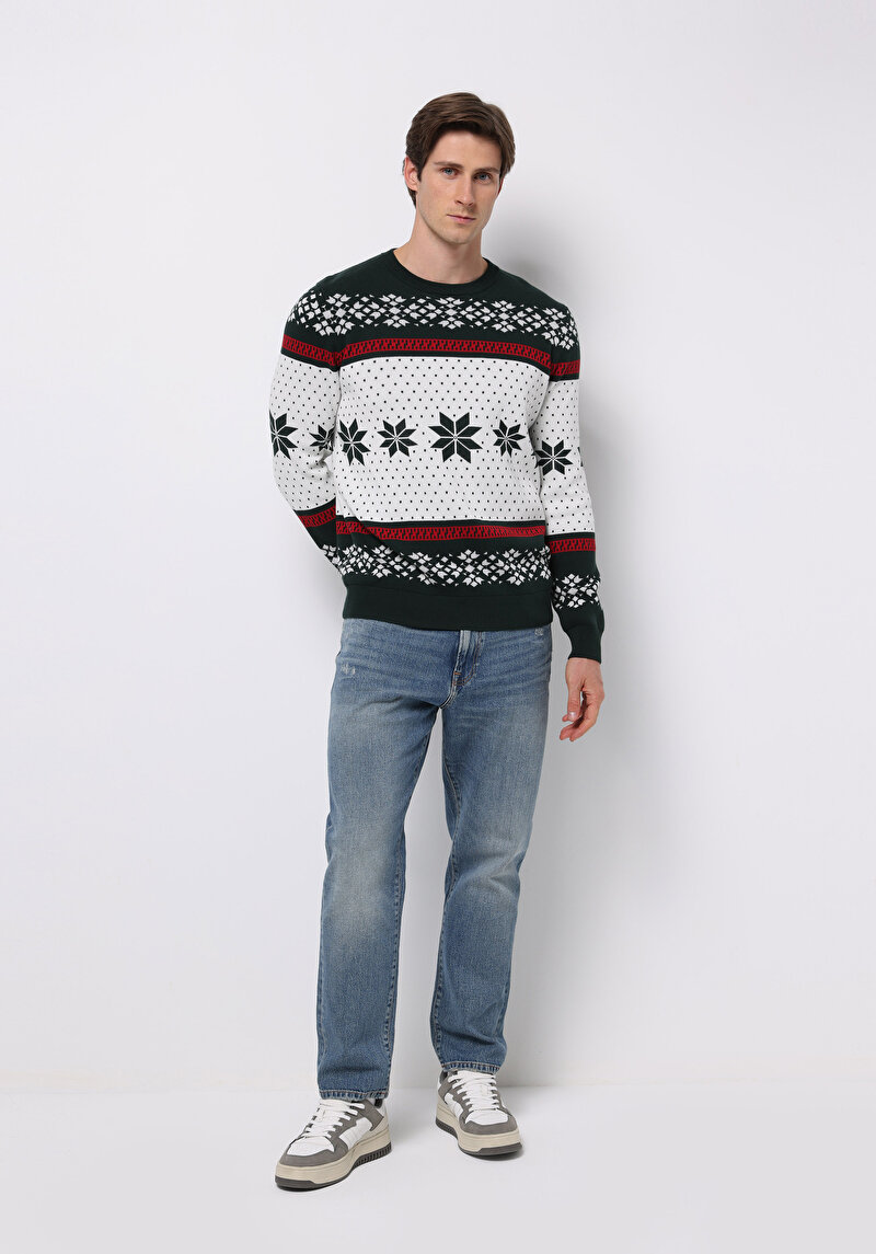 Imagine a Pulover De Barbati Verde Regular Fit Cl1077277