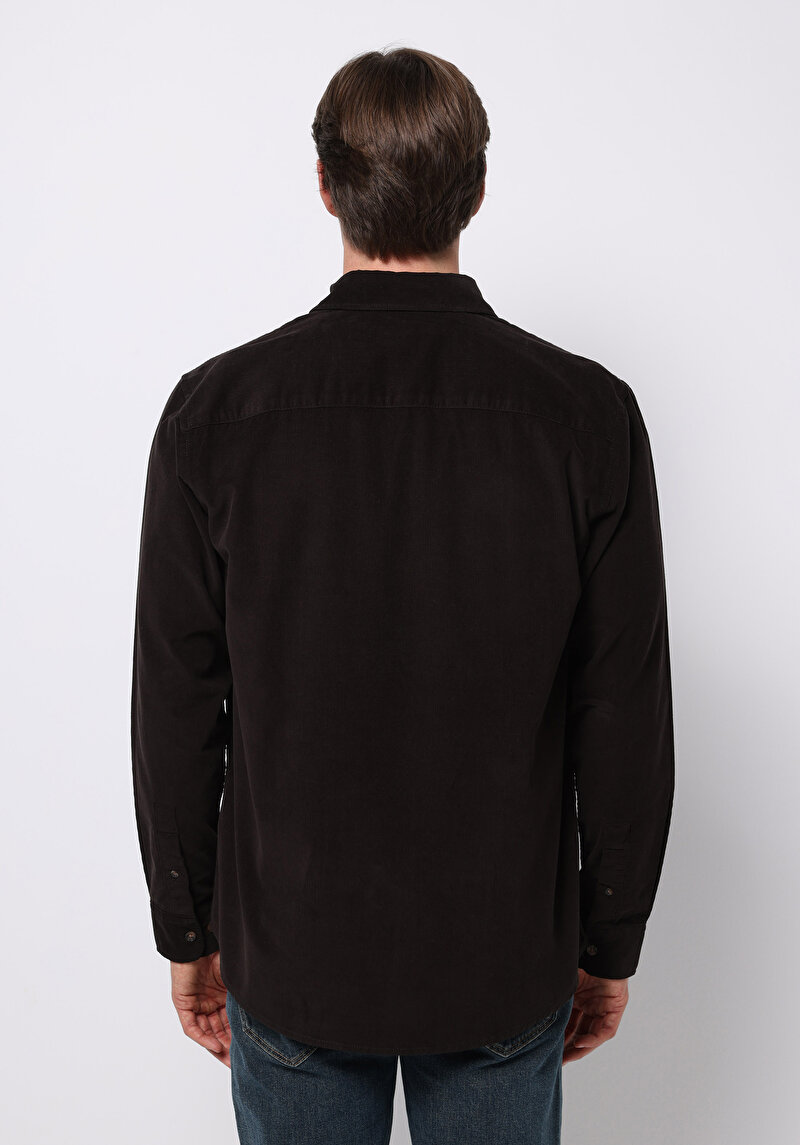 Afișați detalii pentru Camasa Cu Maneca Lunga De Barbati Maro Regular Fit  Cl1077641