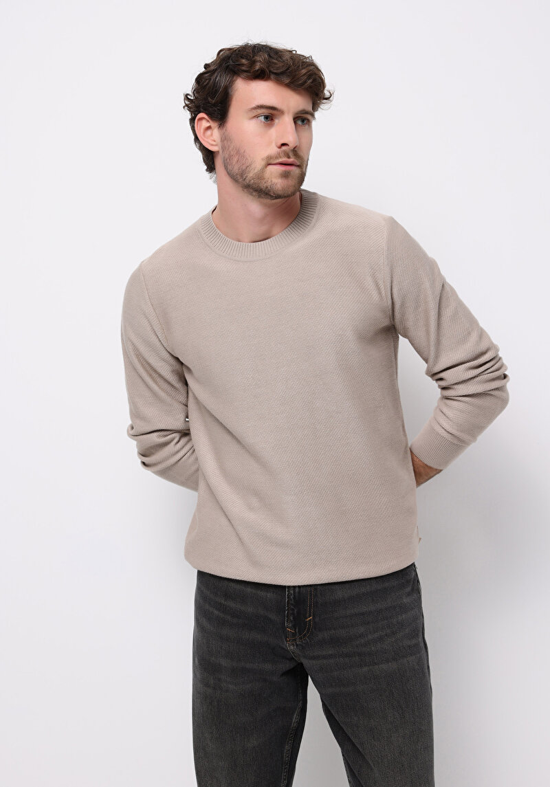 Imagine a Pulover De Barbati Bej Regular Fit Cl1076471
