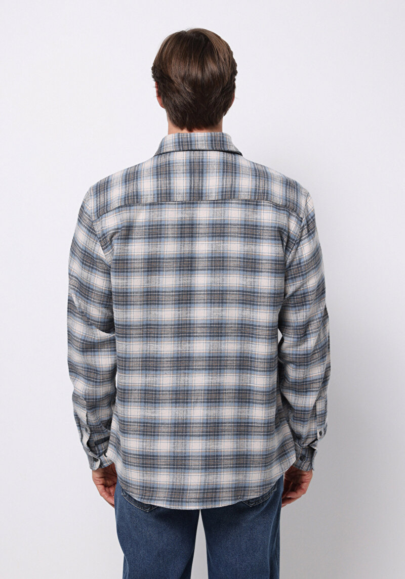 Afișați detalii pentru Camasa Cu Maneca Lunga De Barbati Albastru Regular Fit  Cl1076720