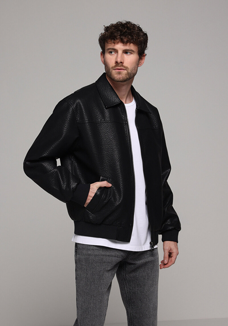 Imagine a Jacheta De Barbati Negru Regular Fit Cl1077716