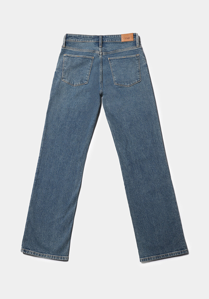 Afișați detalii pentru Pantaloni De Dama Albastru Straight Fit  Cl1077128