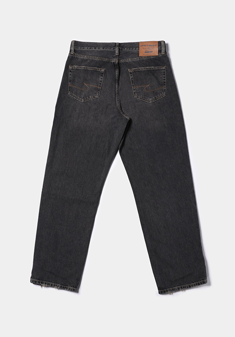 Afișați detalii pentru Pantaloni De Barbati Negru Loose Relaxed Fit  Cl1077538