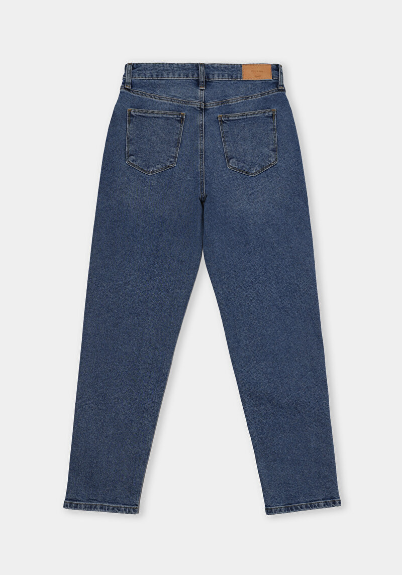 Afișați detalii pentru Pantaloni De Dama Albastru Mom Fit 896  Maria Cl1076561