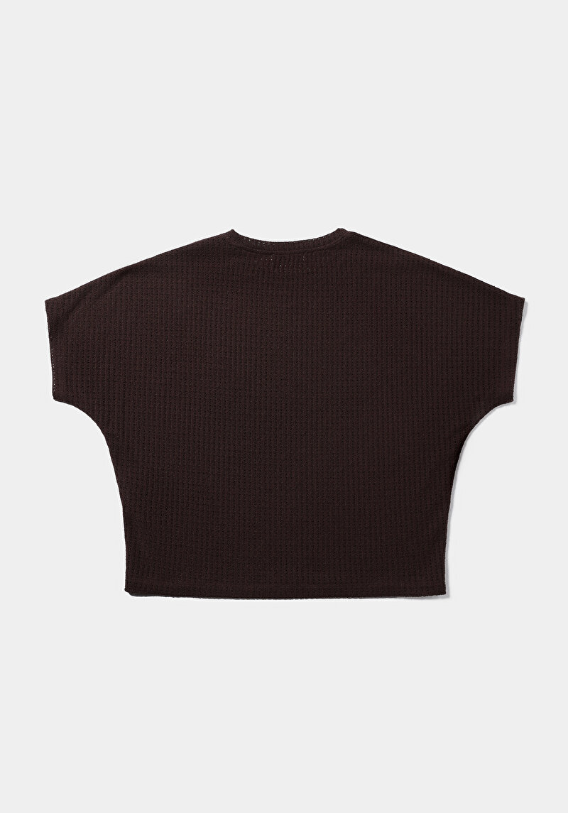 Afișați detalii pentru Bluza Cu Maneca Scurta De Dama Maro Relax Fit  Cl1075458