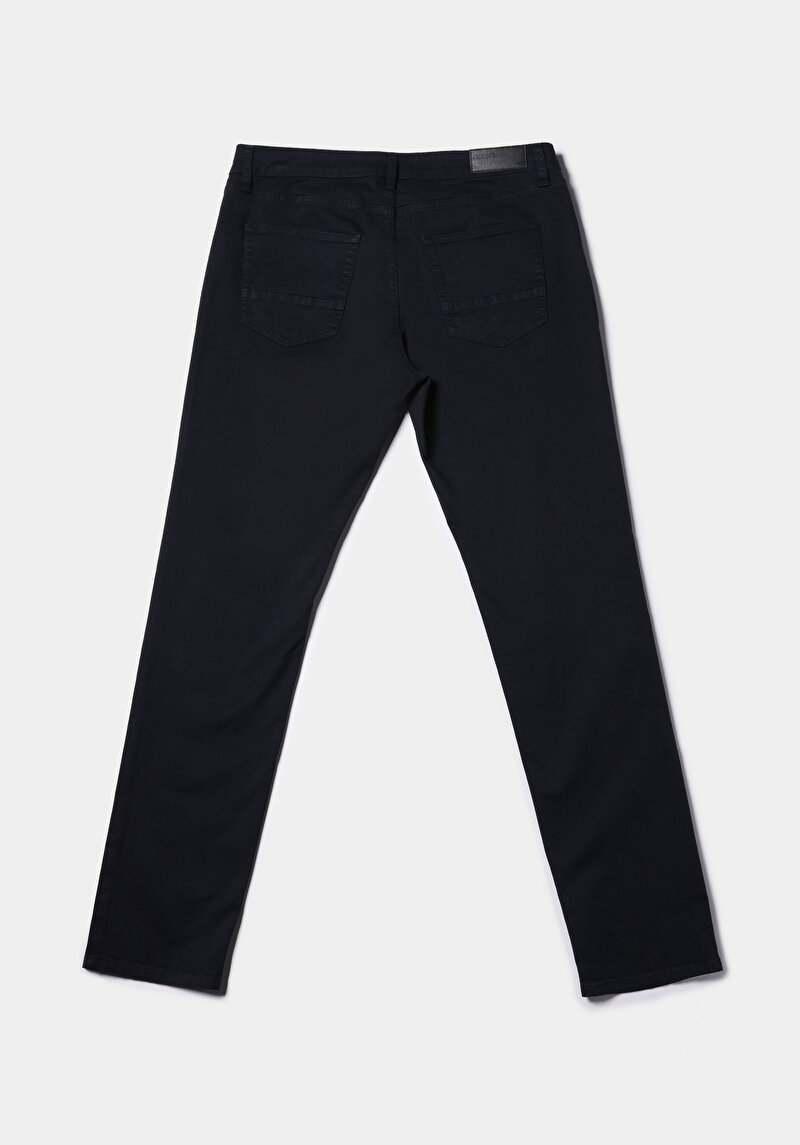 Afișați detalii pentru Pantaloni Bleumarin Pentru Bărbați Cu Talie Joasă Și Picior Drept