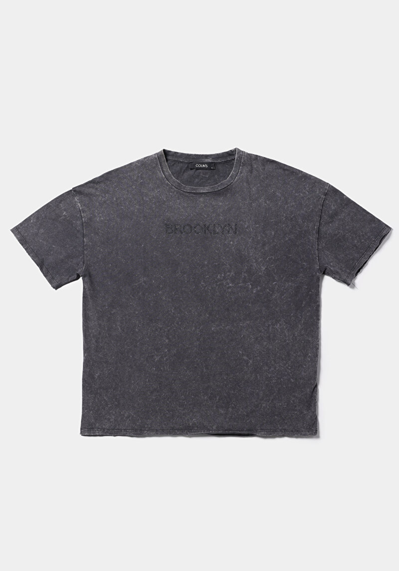 Afișați detalii pentru Tricou Cu Maneca Scurta De Dama Antracit Regular Fit  Cl1075471