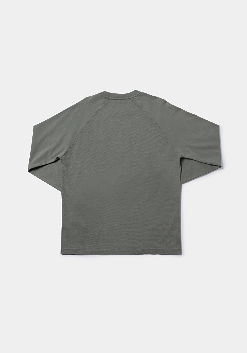 Afișați detalii pentru Tricou Cu Maneca Lunga De Barbati Verde Comfort Fit  Cl1076339