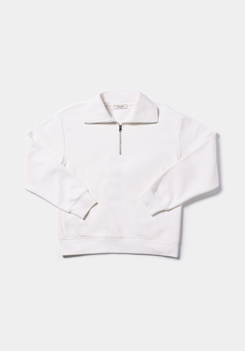 Afișați detalii pentru Hanorac / Bluza De Dama Alb Regular Fit  Cl1065678