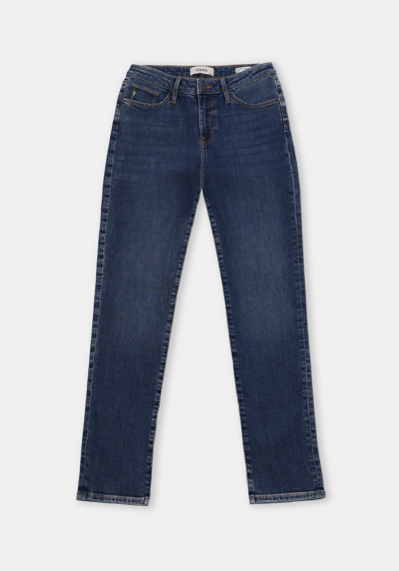 Afișați detalii pentru Pantaloni De Dama Albastru Slim Fit 703 Carla Cl1076570