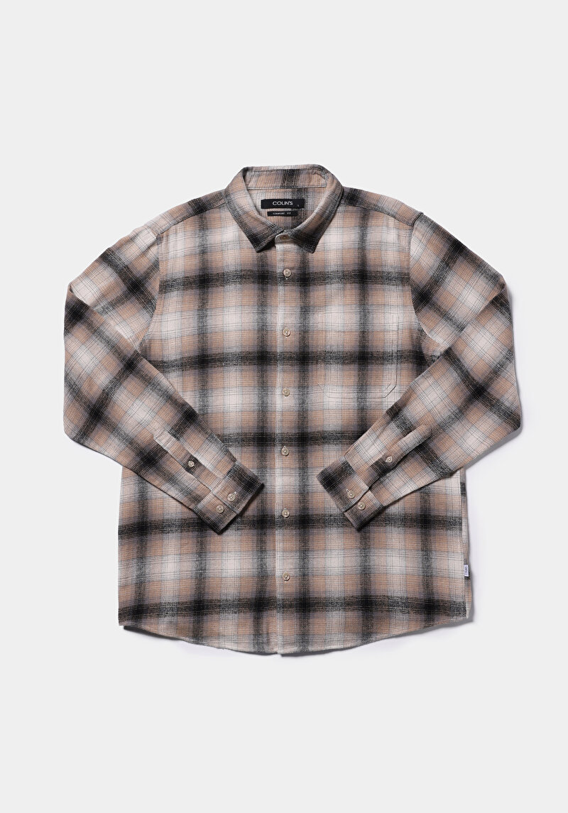 Afișați detalii pentru Camasa Cu Maneca Lunga De Barbati Bej Comfort Fit  Cl1077505