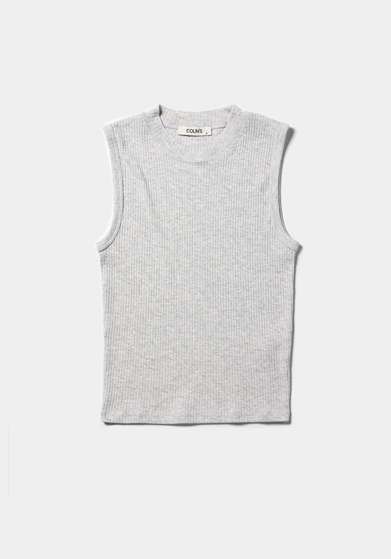 Afișați detalii pentru Pulover Cu Mâneci Scurte De Dama Gri Slim Fit  Cl1070207