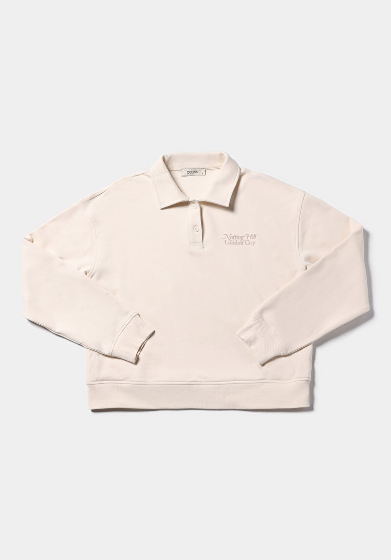 Afișați detalii pentru Hanorac / Bluza De Dama Ecru Regular Fit  Cl1076434