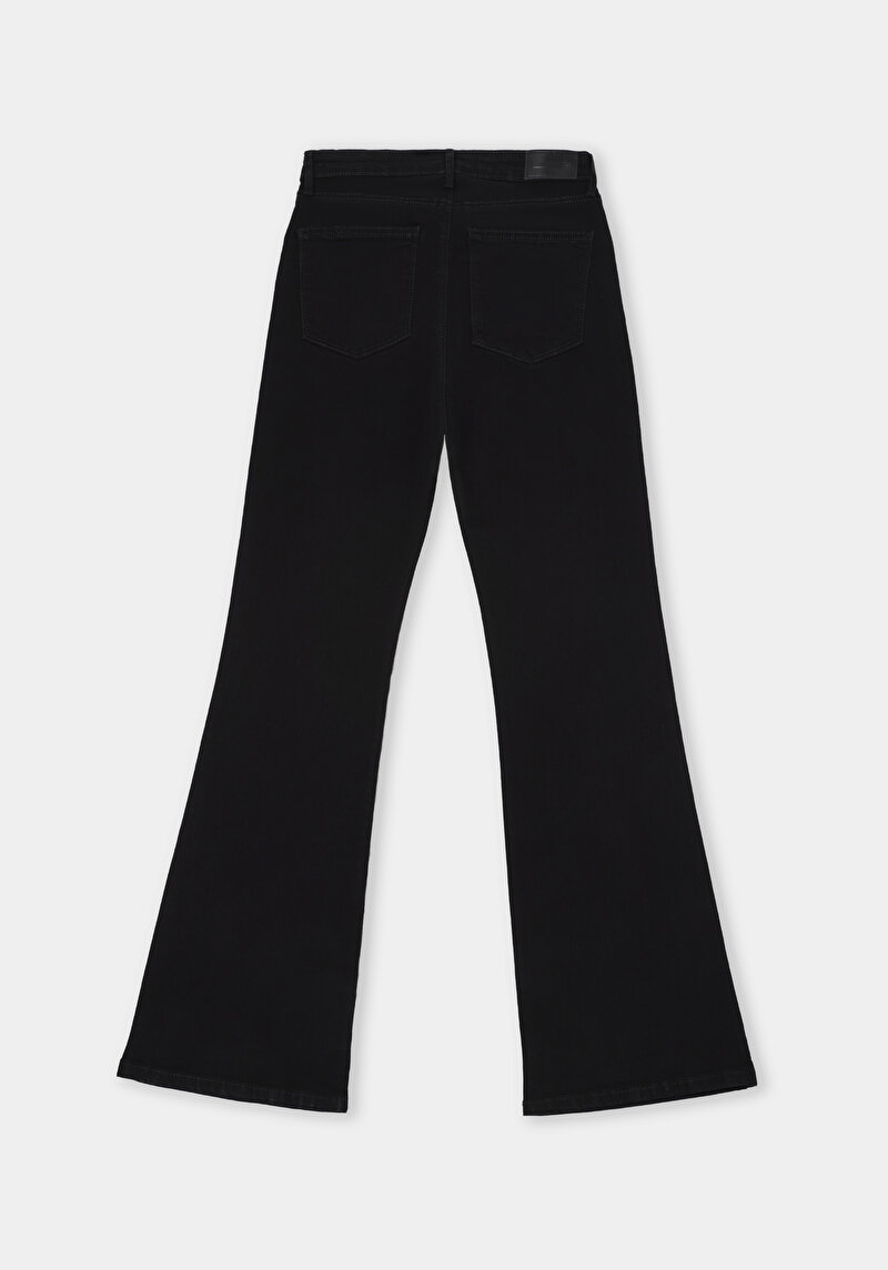 Afișați detalii pentru Regular Fit Mid Waist Bootcut Blugi Din Denim Pentru Femei