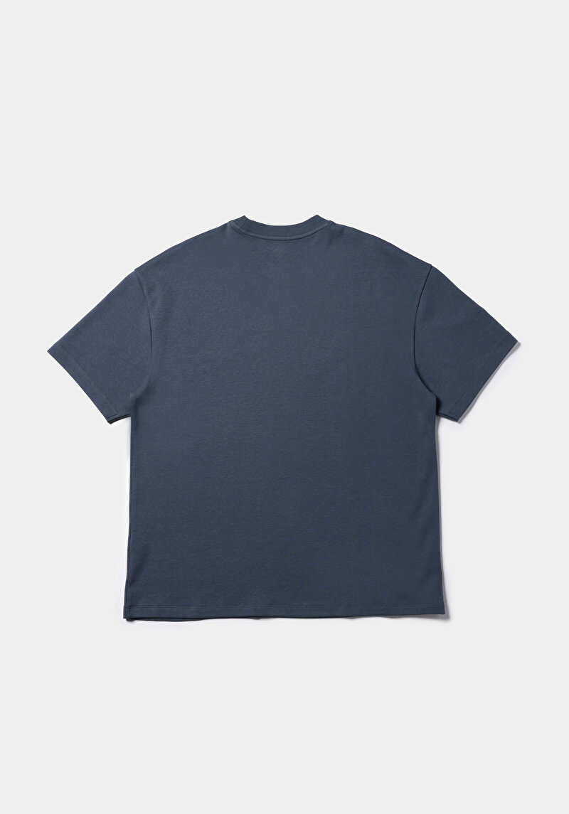 Afișați detalii pentru Tricou Cu Maneca Scurta De Barbati Albastru Oversize Fit  Cl1076602