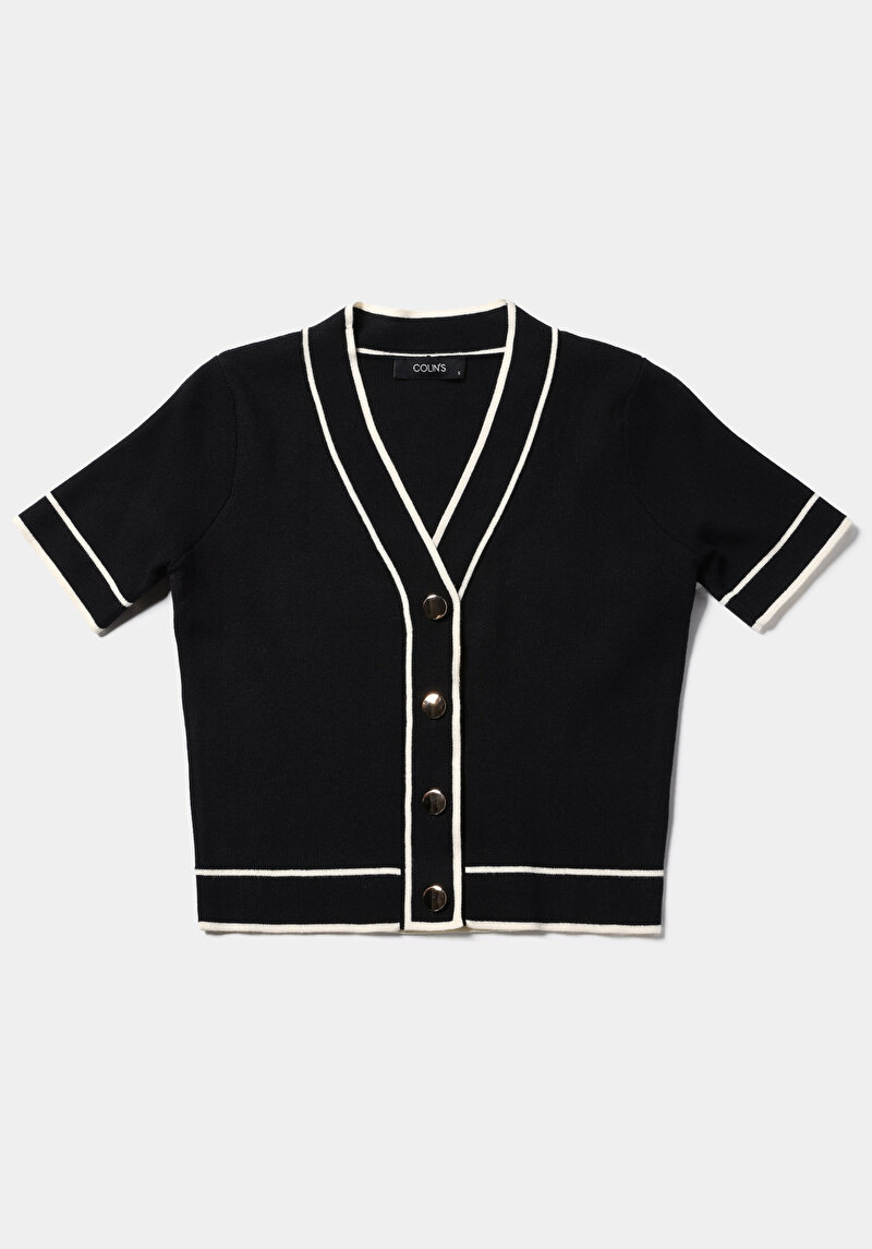 Afișați detalii pentru Cardigan De Dama Negru Regular Fit  Cl1075703