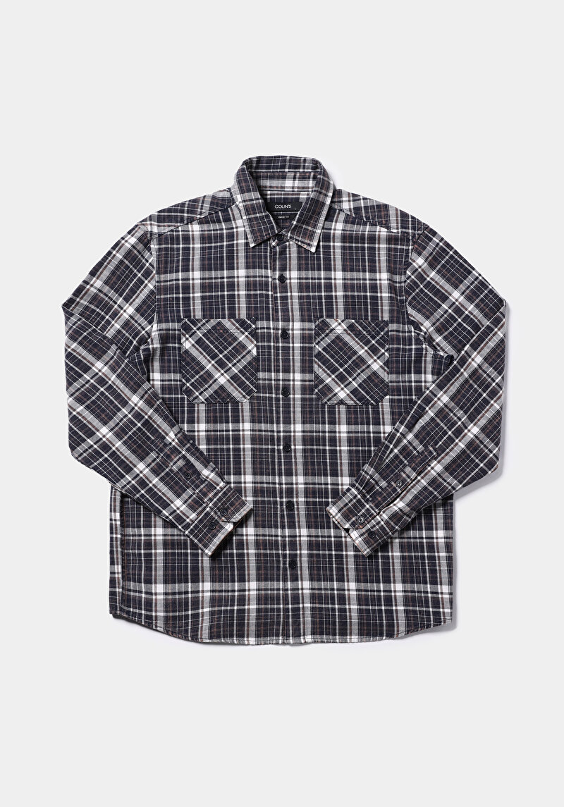 Afișați detalii pentru Camasa Cu Maneca Lunga De Barbati Albastru Marin Comfort Fit  Cl1076524