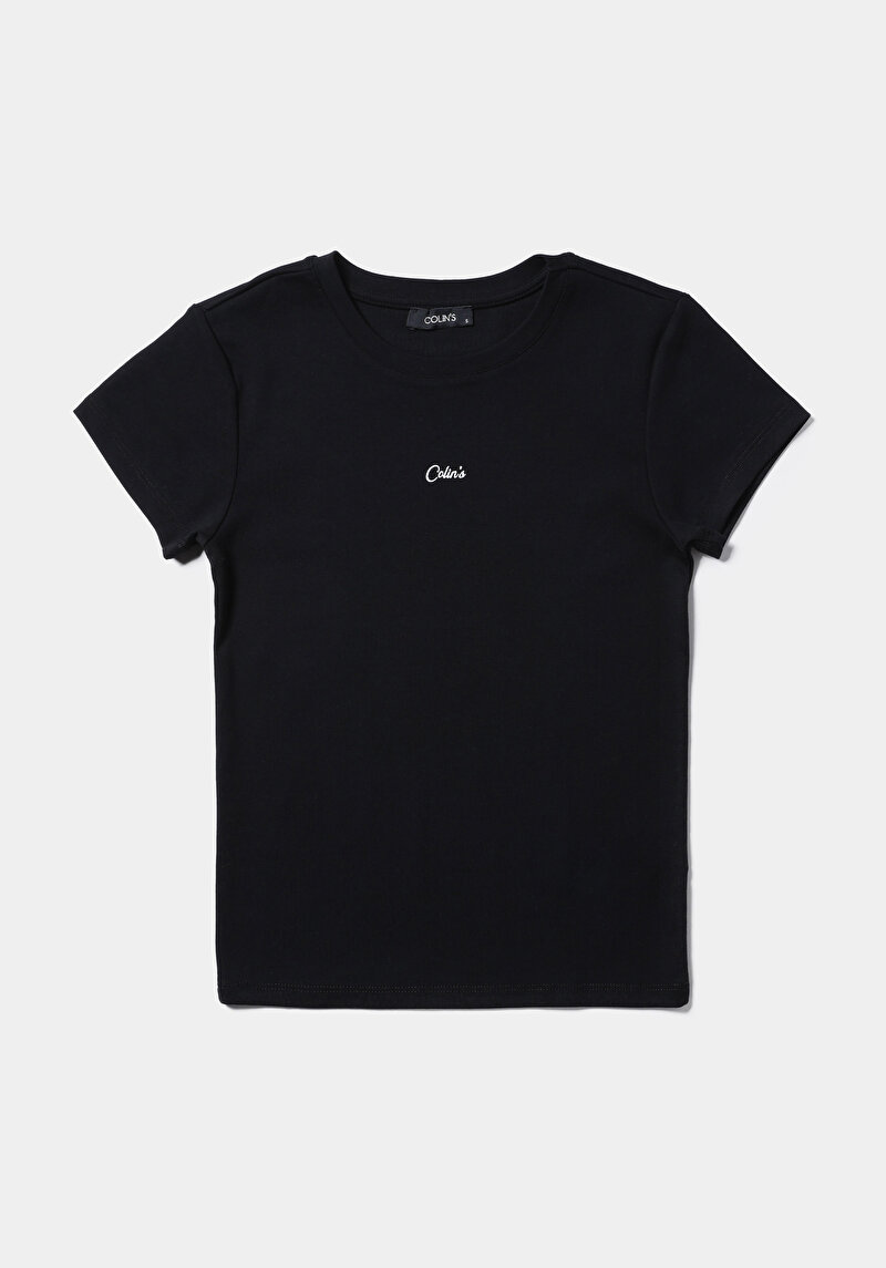 Afișați detalii pentru Tricou Cu Maneca Scurta De Dama Negru Slim Fit  Cl1074441