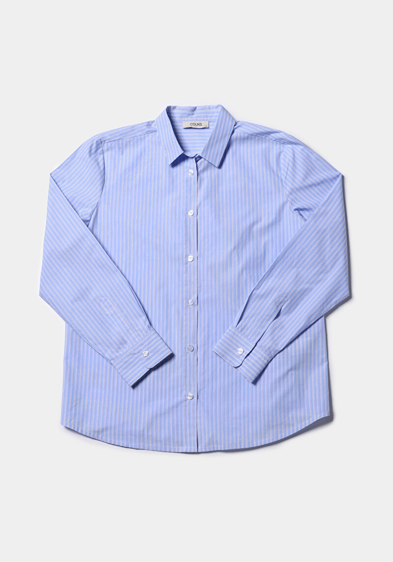 Afișați detalii pentru Camasa Cu Maneca Lunga De Dama Albastru Regular Fit  Cl1075215