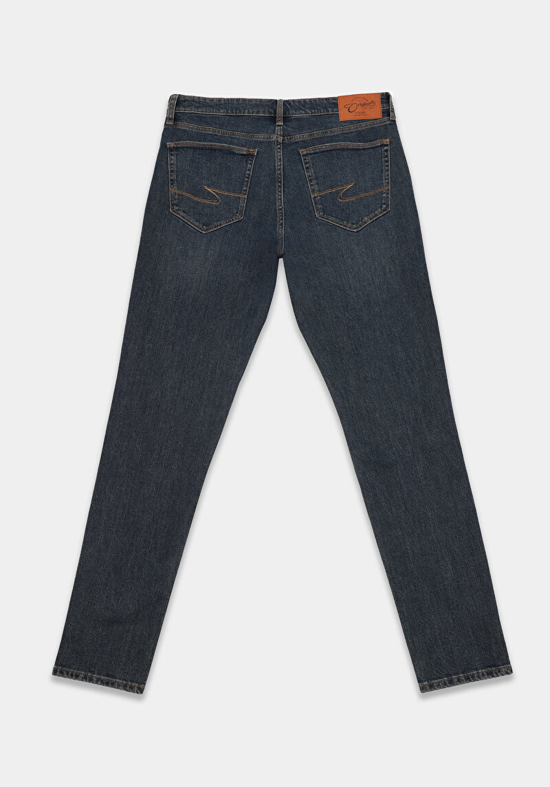 Afișați detalii pentru Pantaloni De Barbati Albastru Inchis Slim Fit 041 Danny Cl1076539