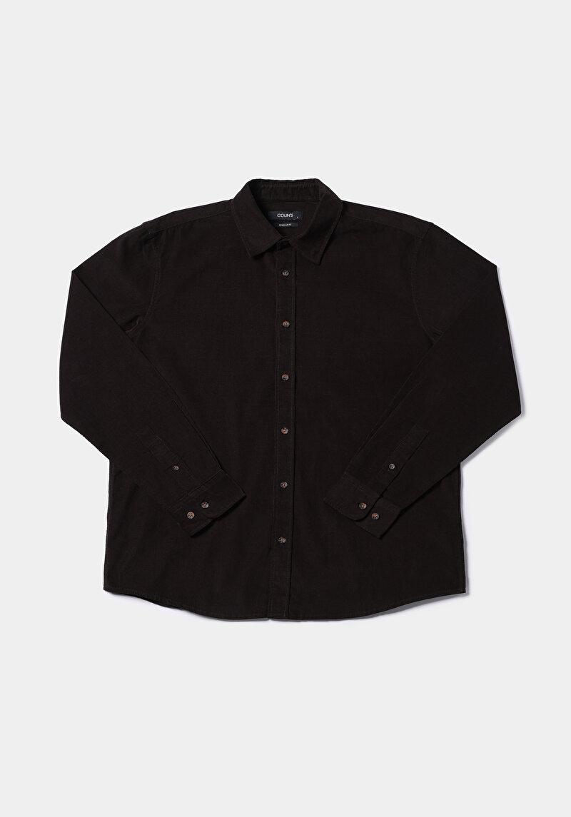 Afișați detalii pentru Camasa Cu Maneca Lunga De Barbati Maro Regular Fit  Cl1077641