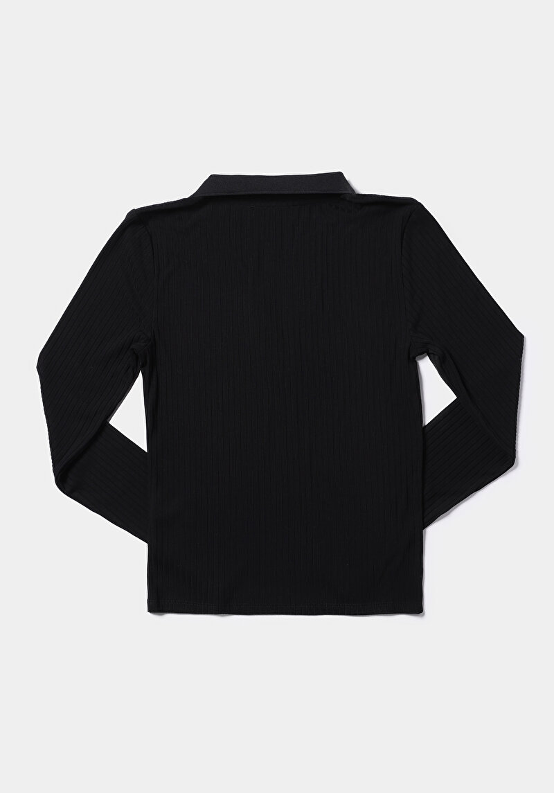 Afișați detalii pentru Bluza Cu Maneca Lunga De Dama Negru Slim Fit  Cl1075898