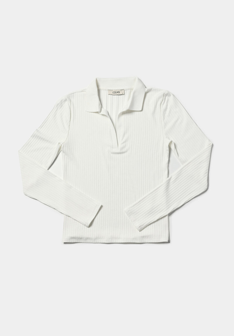 Afișați detalii pentru Bluza Cu Maneca Lunga De Dama Alb Slim Fit  Cl1075898