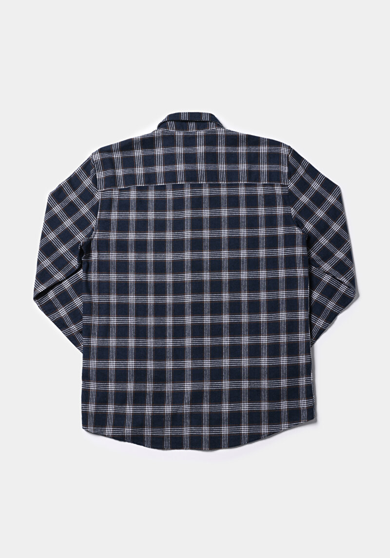 Afișați detalii pentru Camasa Cu Maneca Lunga De Barbati Albastru Marin Slim Fit  Cl1077137