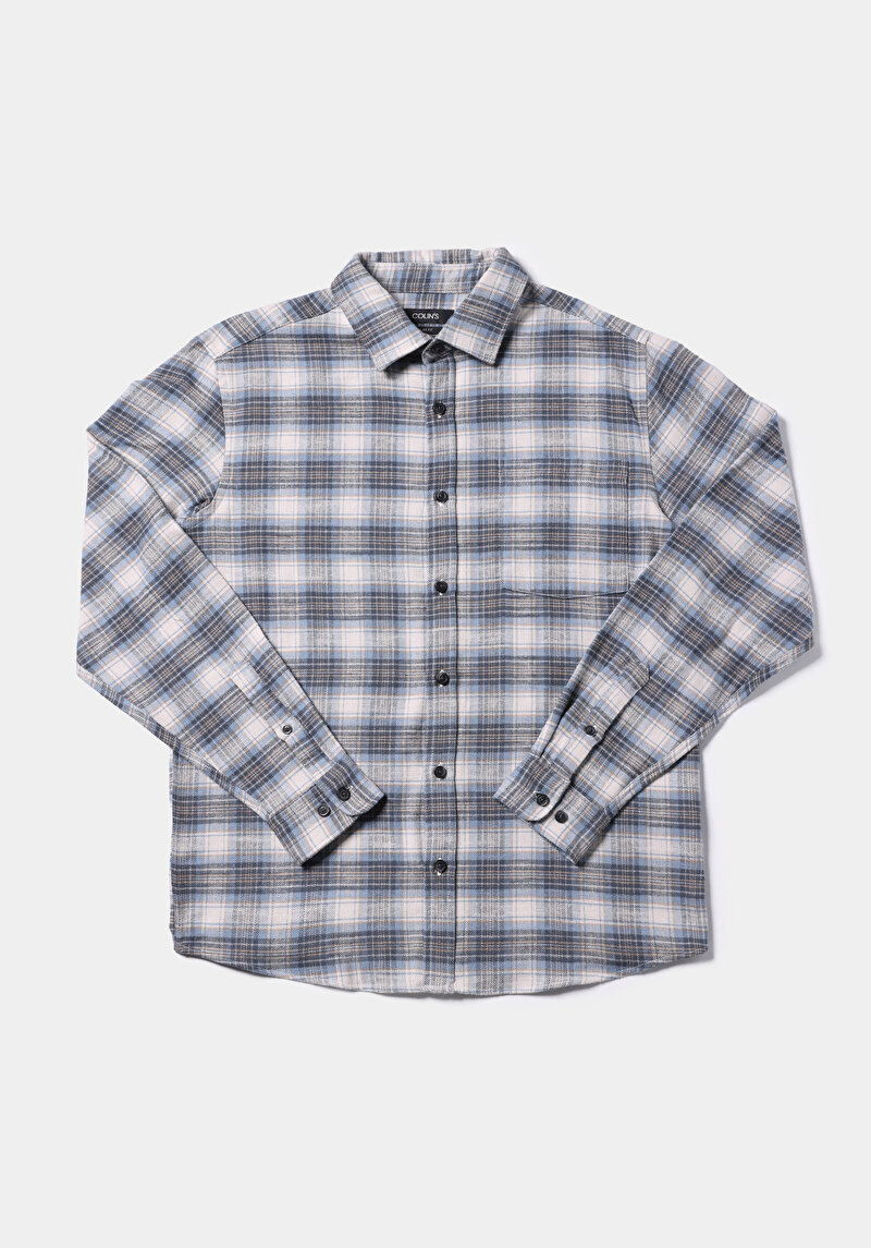 Afișați detalii pentru Camasa Cu Maneca Lunga De Barbati Albastru Regular Fit  Cl1076720