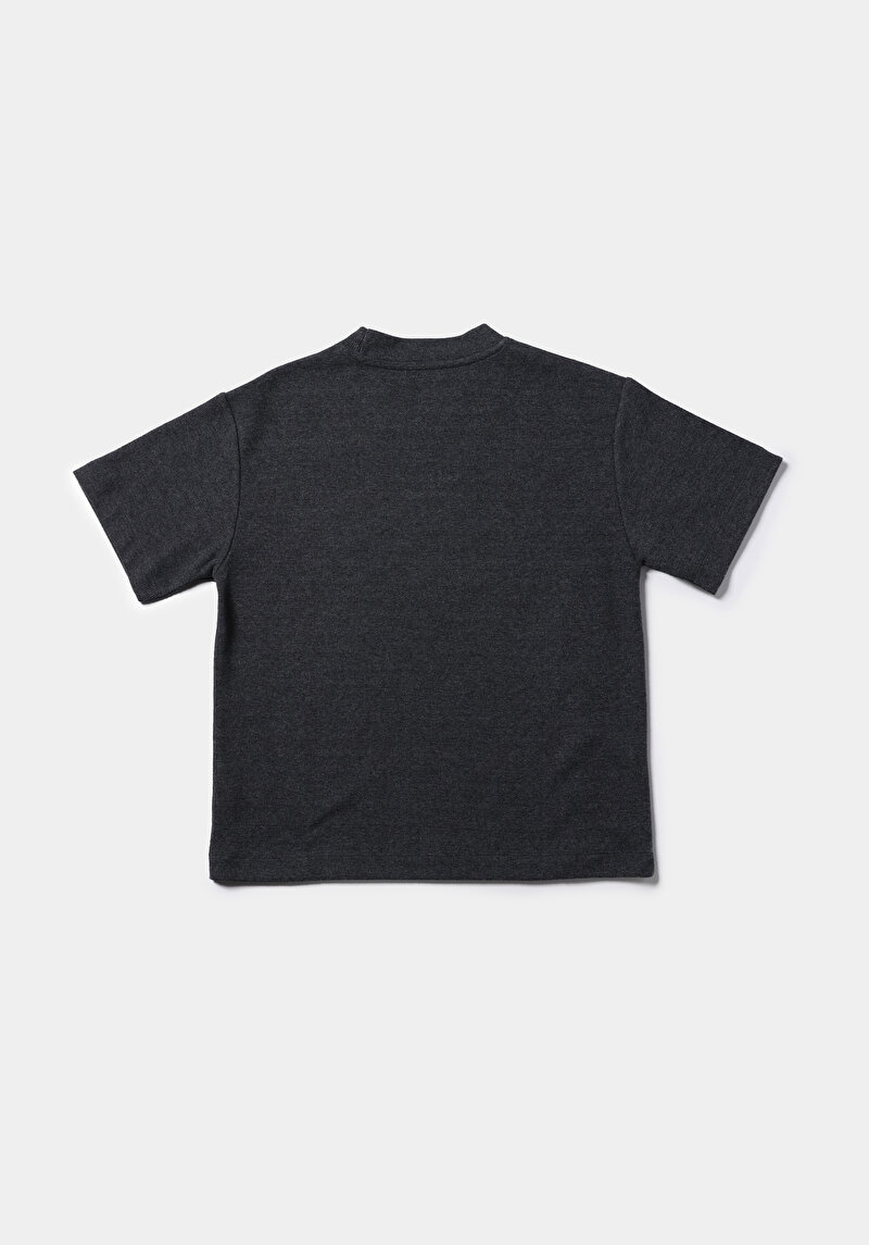 Afișați detalii pentru Pulover Cu Mâneci Scurte De Dama Gri Regular Fit  Cl1077171