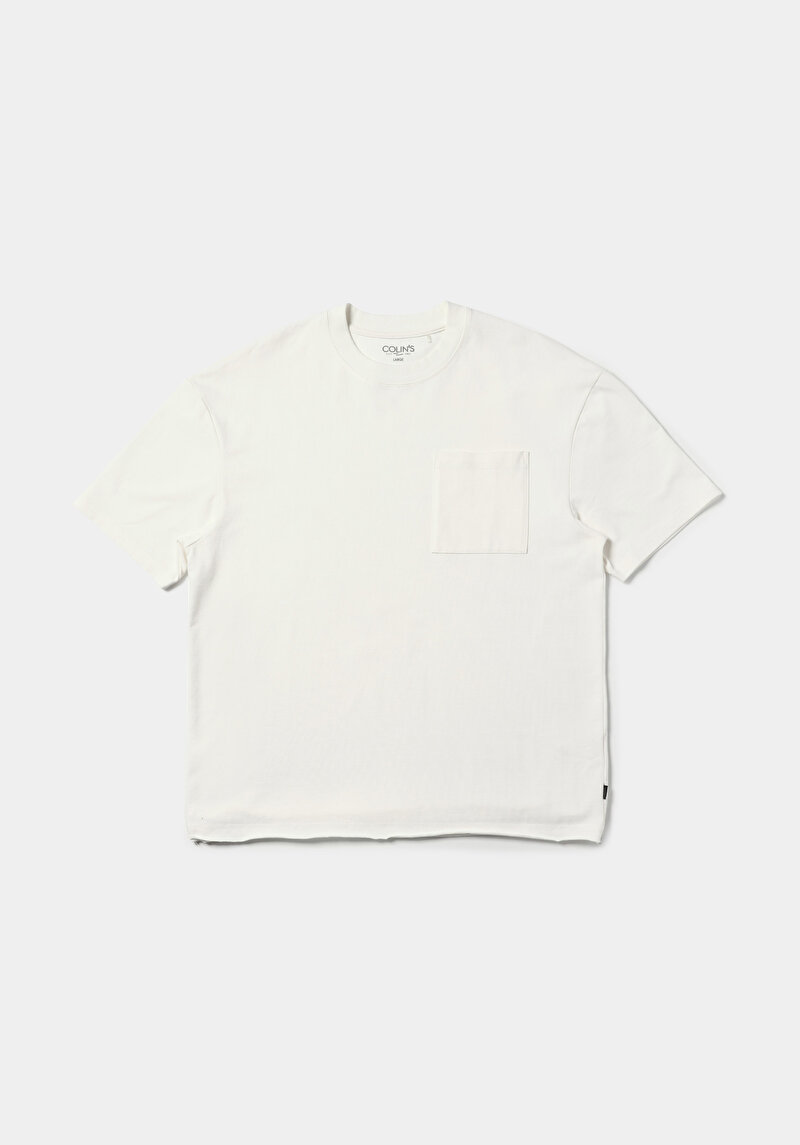 Afișați detalii pentru Tricou Cu Maneca Scurta De Barbati Alb Oversize Fit  Cl1075370