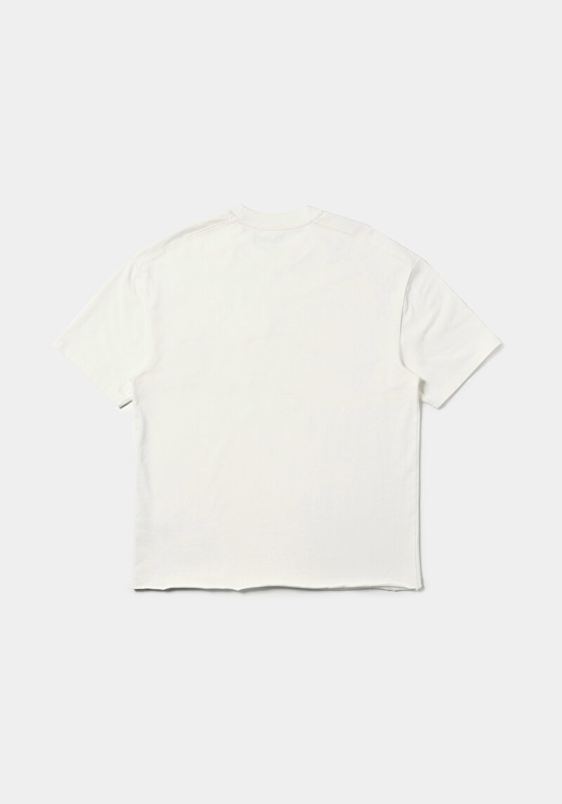 Afișați detalii pentru Tricou Cu Maneca Scurta De Barbati Alb Oversize Fit  Cl1075370