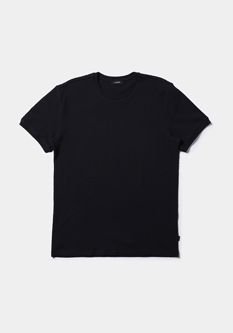 Imagine a Tricou Cu Maneca Scurta De Barbati Negru Regular Fit  Cl1077331