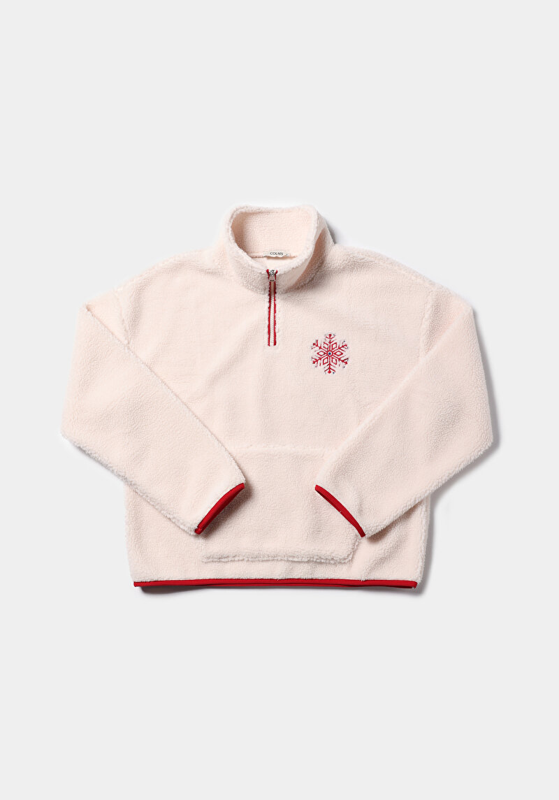 Afișați detalii pentru Hanorac / Bluza De Dama Ecru Regular Fit  Cl1077347