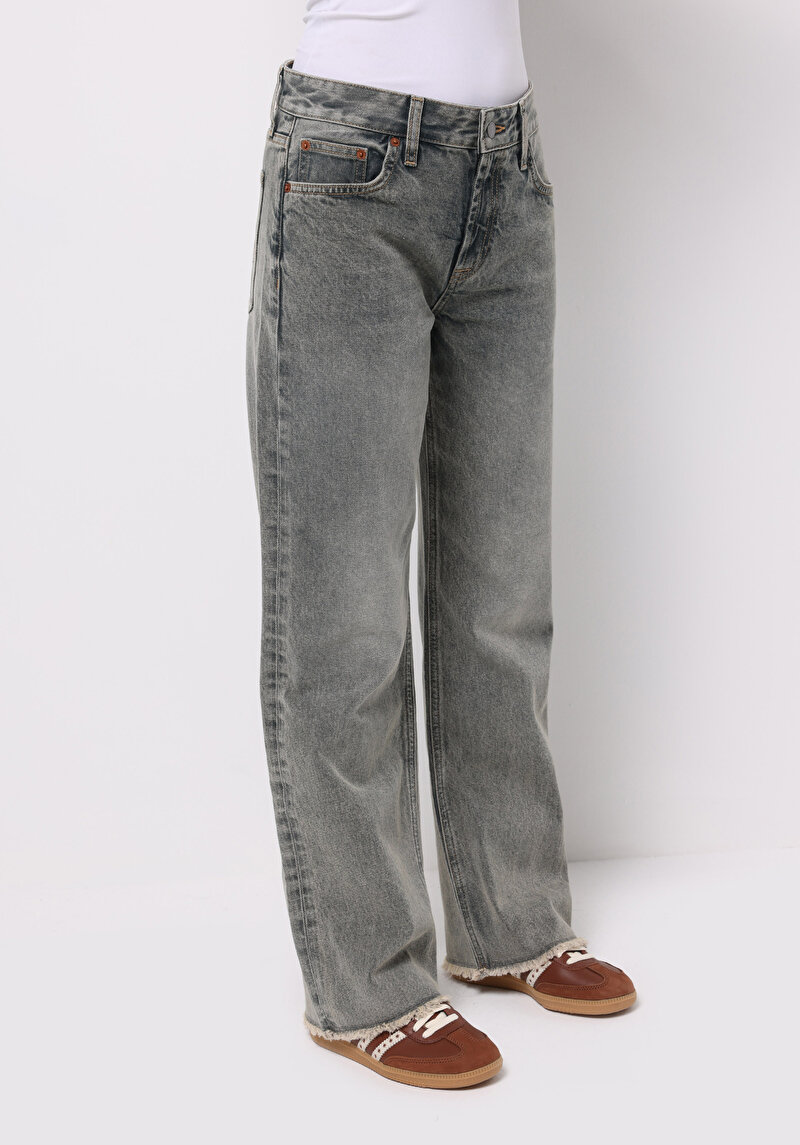 Afișați detalii pentru Pantaloni De Dama Denim Straight Fit  Cl1076775