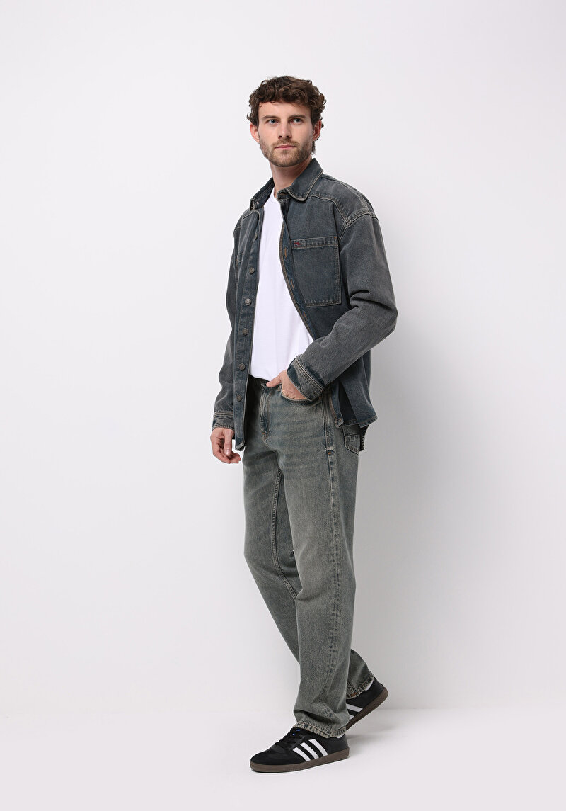 Imagine a Pantaloni De Barbati Albastru Regular Fit 045 David Cl1076800