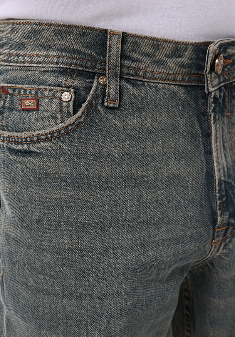 Afișați detalii pentru Pantaloni De Barbati Albastru Regular Fit 045 David Cl1076800