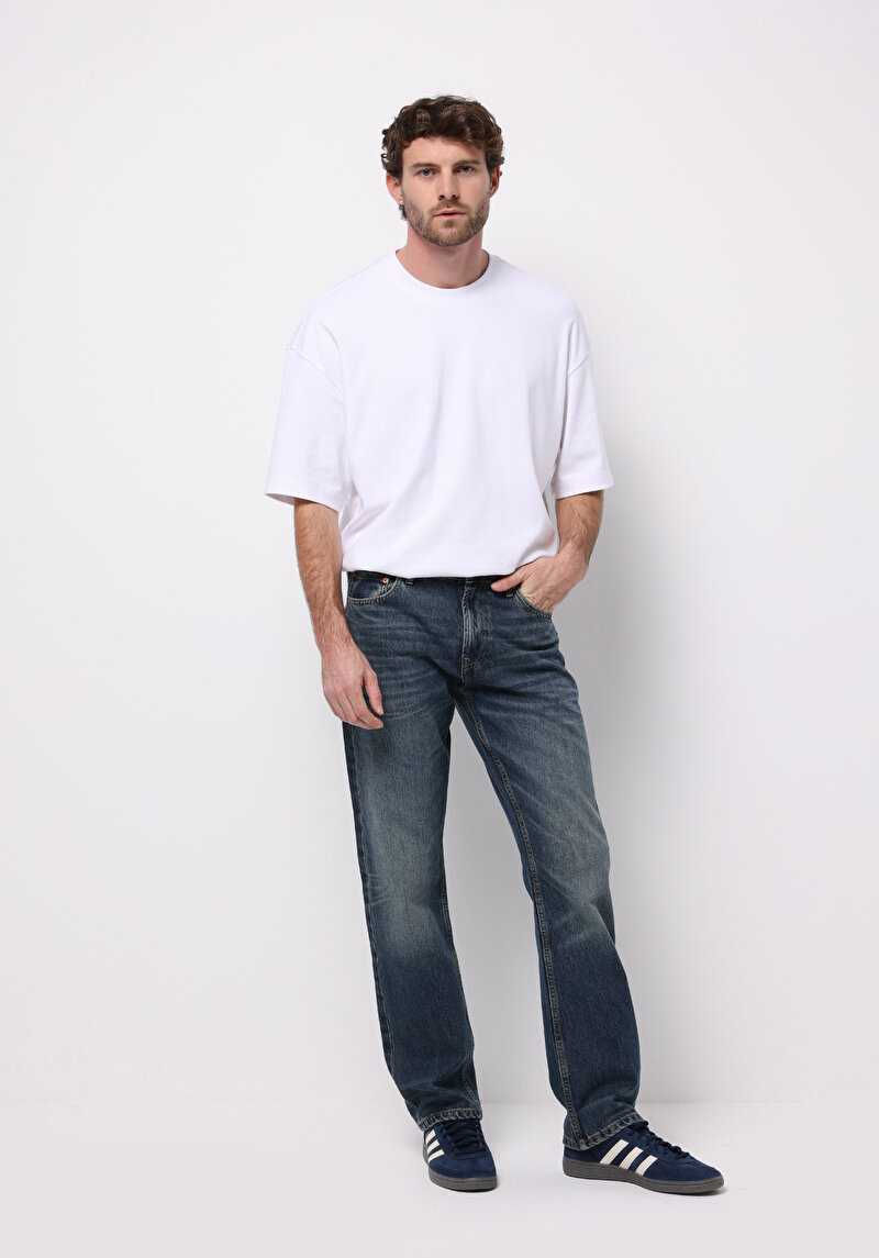 Imagine a Pantaloni De Barbati Albastru Regular Fit 045 David Cl1077366