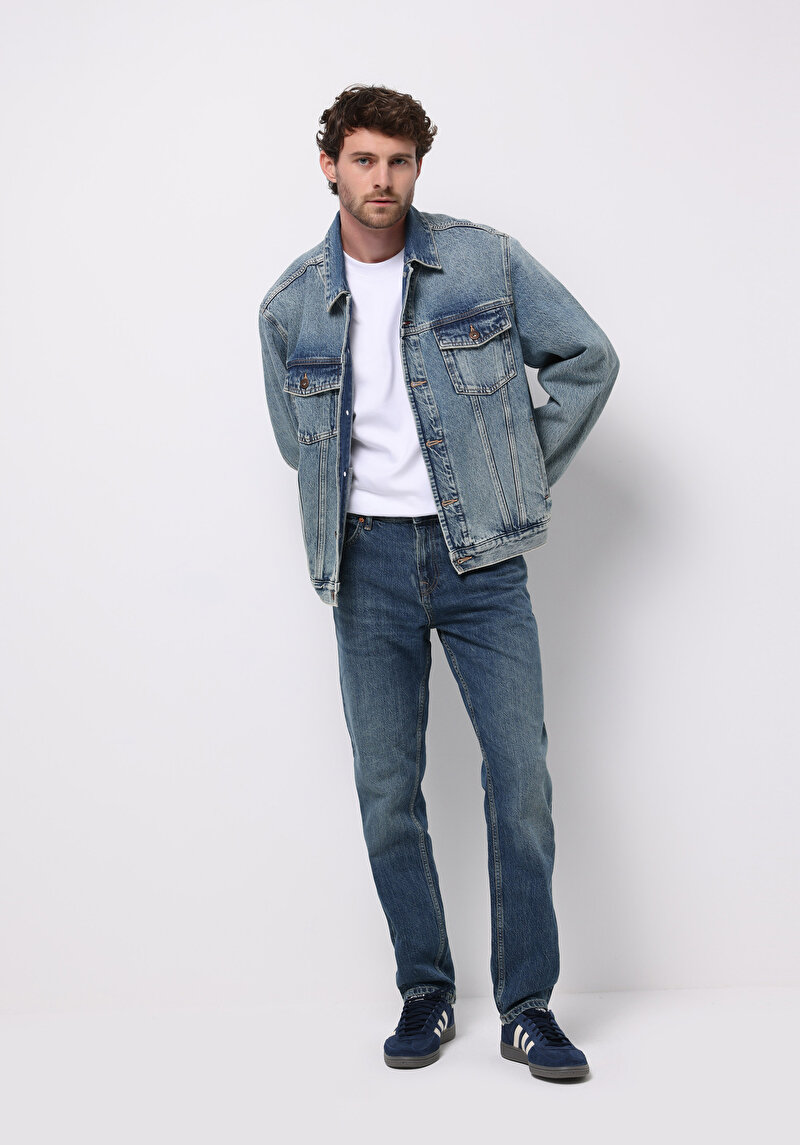 Afișați detalii pentru Pantaloni De Barbati Albastru Regular Fit 067 Jack Cl1077382