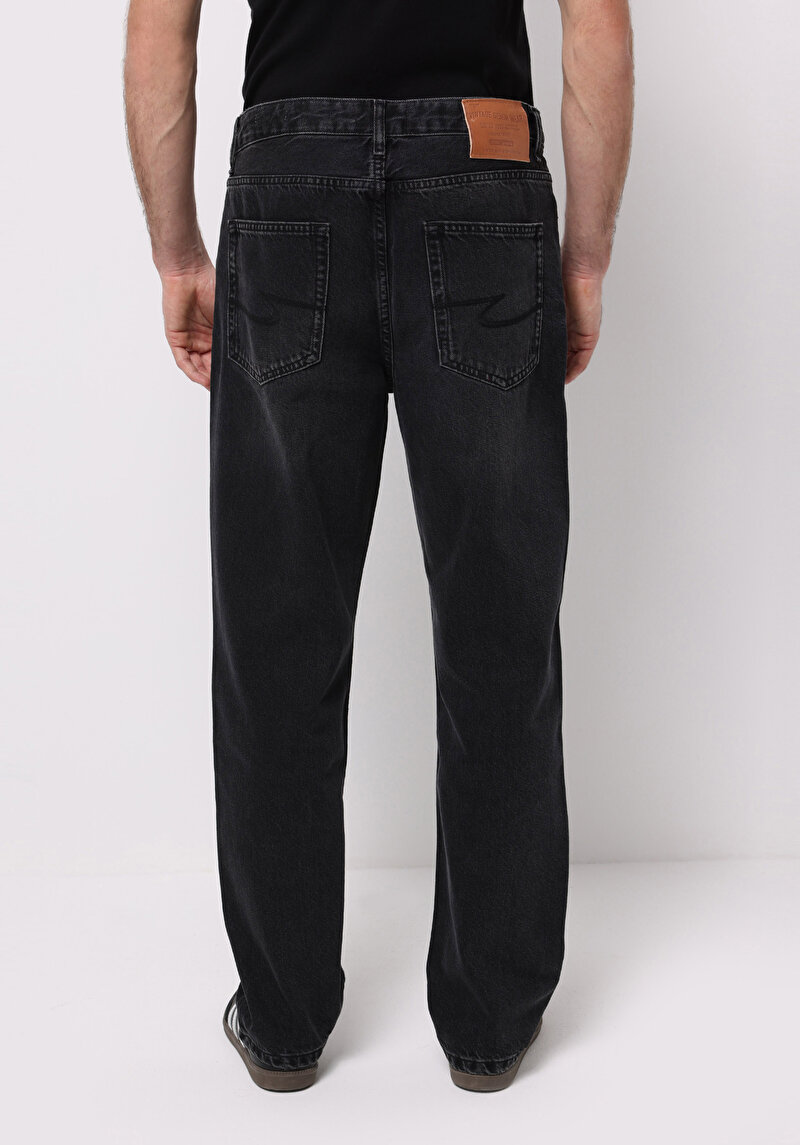 Imagine a Pantaloni De Barbati Negru Loose Straight Fit Cl1077388