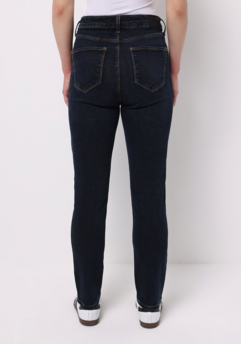 Imagine a Pantaloni De Dama Albastru Inchis Slim Fit 703 Carla Cl1077114