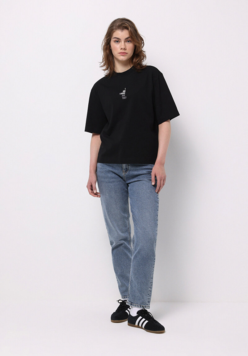 Imagine a Pantaloni De Dama Albastru Mom Fit 896  Maria Cl1077118